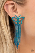 Load image into Gallery viewer, Billowing Butterflies - Blue Earrings