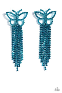 Billowing Butterflies - Blue Earrings