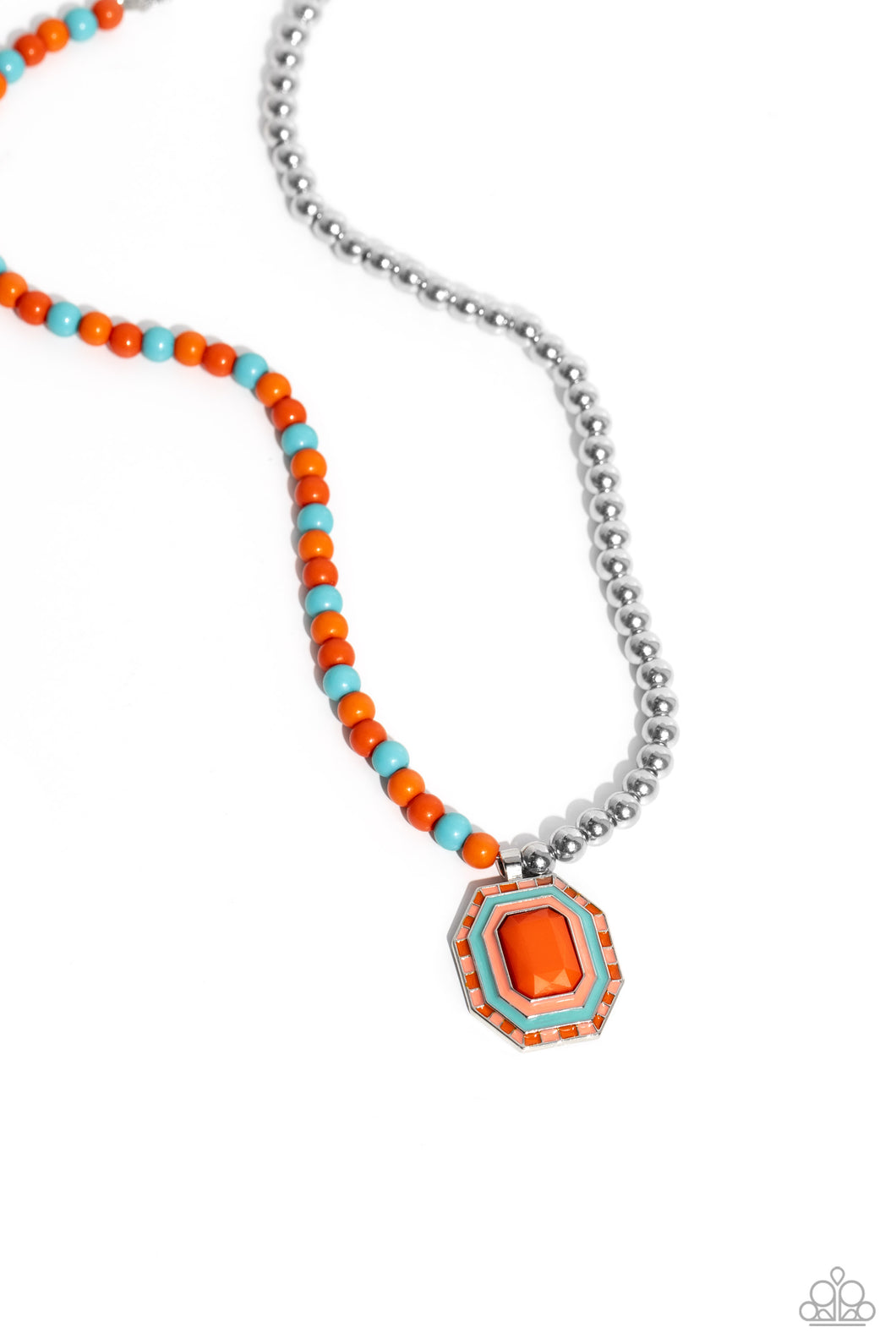 Contrasting Candy - Orange Necklace Set