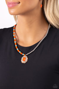 Contrasting Candy - Orange Necklace Set