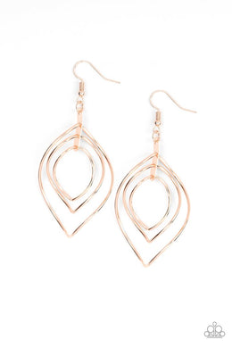 Asymmetrical Allure -  Rose Gold  Earrings