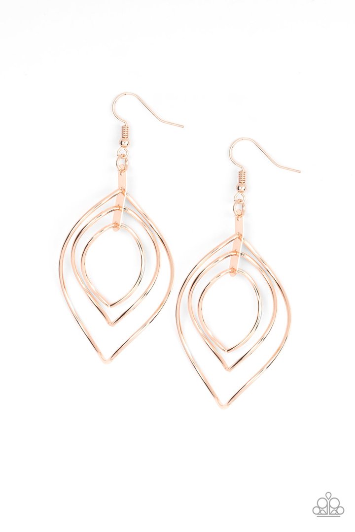 Asymmetrical Allure -  Rose Gold  Earrings