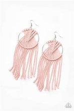 Load image into Gallery viewer, MACRAME, MYSELF, AND I - PINK Earrings