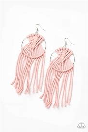 MACRAME, MYSELF, AND I - PINK Earrings