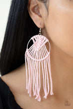 Load image into Gallery viewer, MACRAME, MYSELF, AND I - PINK Earrings