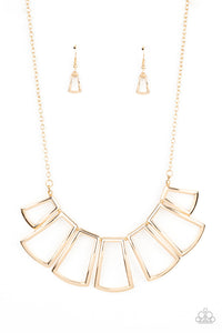 Full-Fledged Framed - Gold Necklace Set