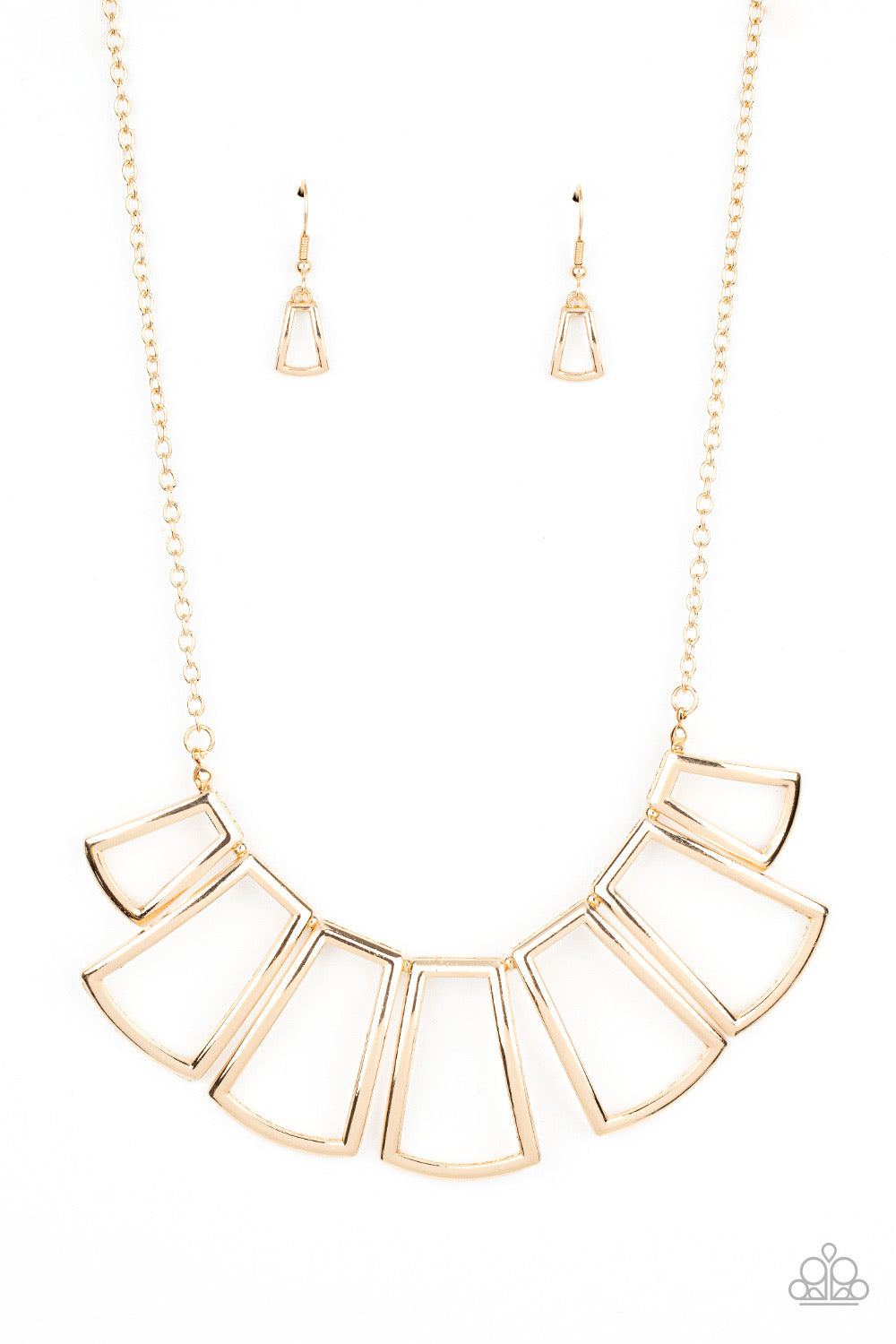 Full-Fledged Framed - Gold Necklace Set