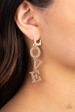 Load image into Gallery viewer, L-O-V-E - Gold Earrings