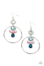 Load image into Gallery viewer, Geometric Glam - Blue Earrings