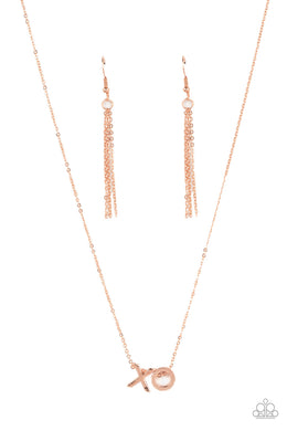 Hugs and Kisses - Copper  Necklace Set