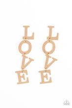 Load image into Gallery viewer, L-O-V-E - Gold Earrings