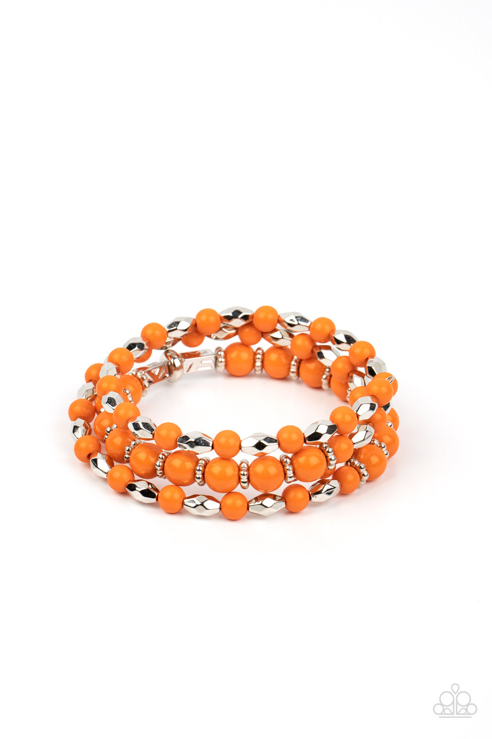 Colorfully Coiled - Orange Bracelet